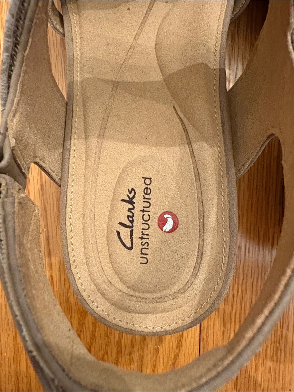 Clarks Taupe/Beige Wedge Sandals